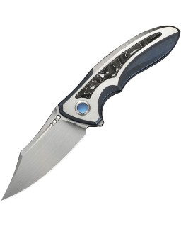 WE Knife Varg WE25074-4 – MagnaCut – Titanium bleu et carbone aluminium