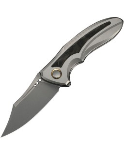 WE Knife Varg WE25074-2 – MagnaCut – Titanium gris et carbone jaune