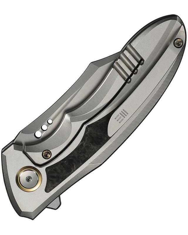 WE Knife Varg WE25074-2 – MagnaCut – Titanium gris et carbone jaune
