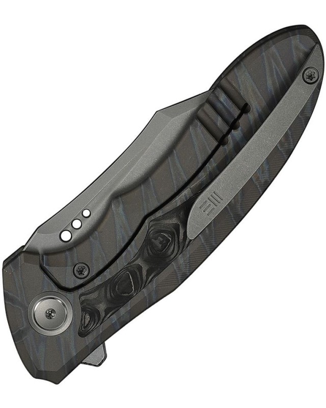 WE Knife Varg WE25074-3 – MagnaCut – Titanium flammé et rose carbone