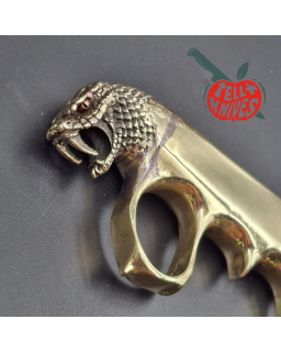 La Grotte du Loup – King Cobra Trench Knife Custom – acier carbone forgé et laiton