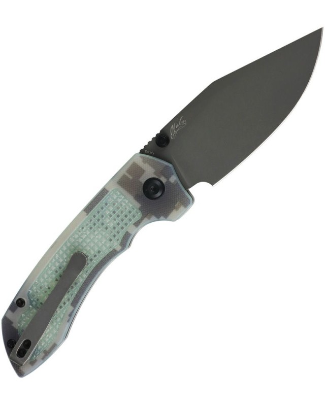 Tenable Entity  – lame 14C28N TiCN gris et manche G10 digital camo