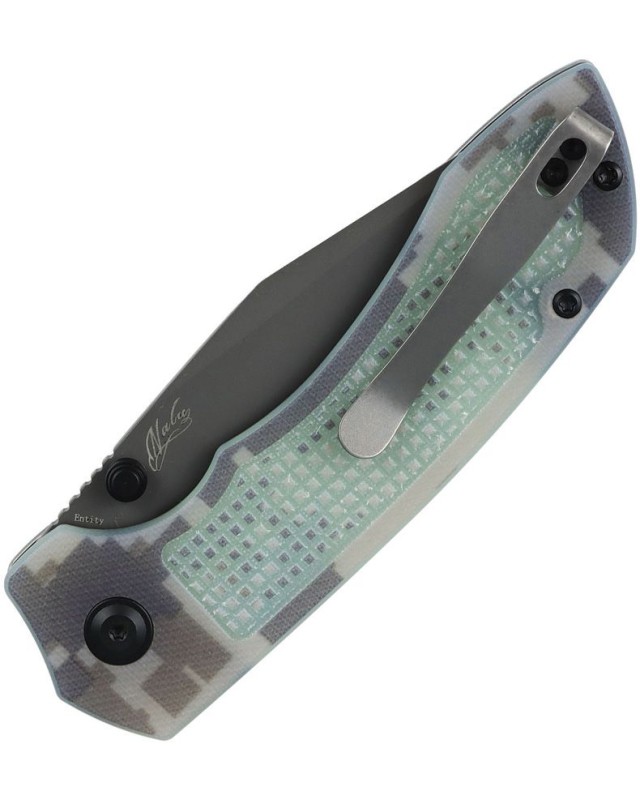 Tenable Entity  – lame 14C28N TiCN gris et manche G10 digital camo