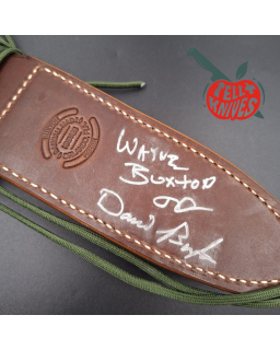 Randall Made Knives Buxton Fighter BF 1187 – Micarta brun étui signé Wayne et David Buxton