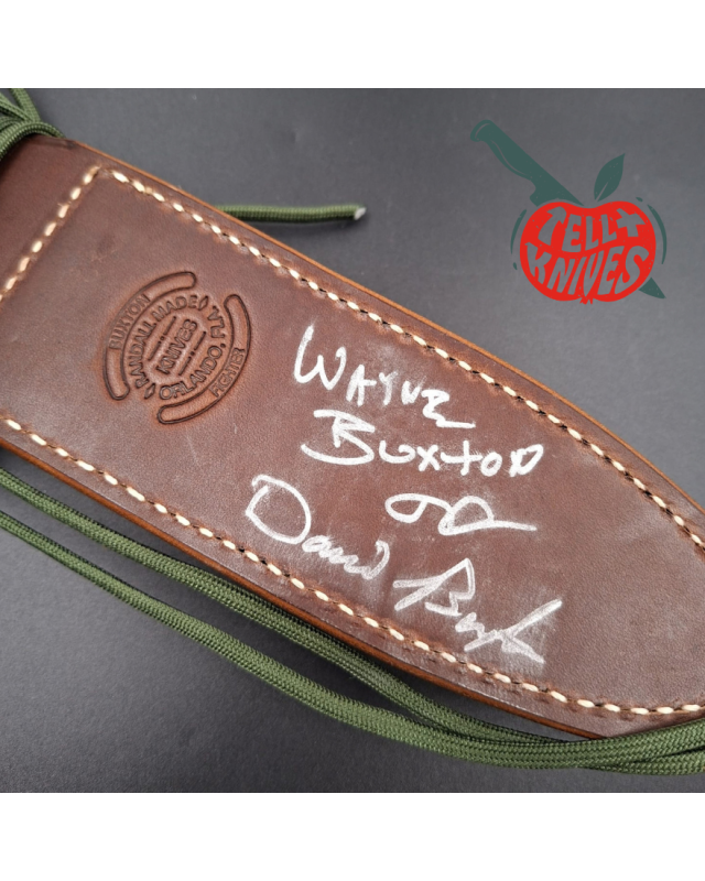 Randall Made Knives Buxton Fighter BF 1187 – Micarta brun étui signé Wayne et David Buxton