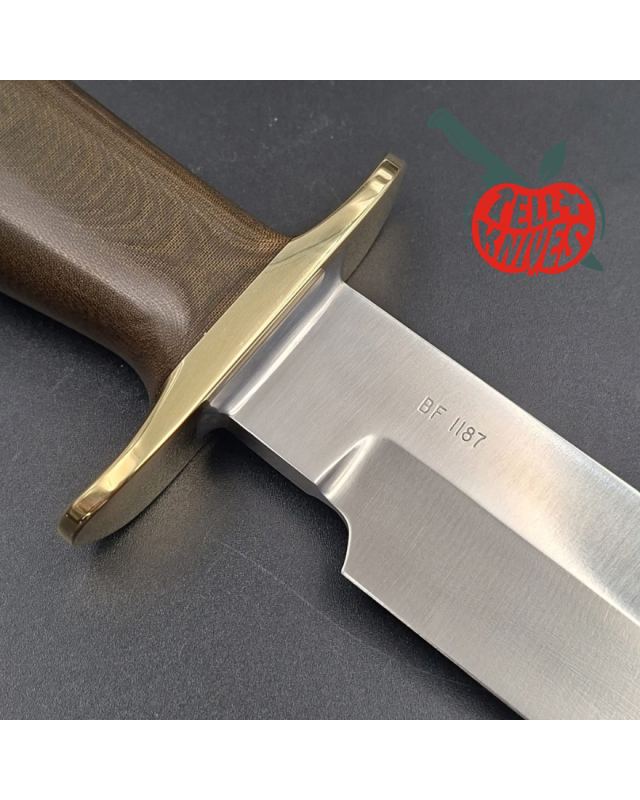Randall Made Knives Buxton Fighter BF 1187 – Micarta brun étui signé Wayne et David Buxton