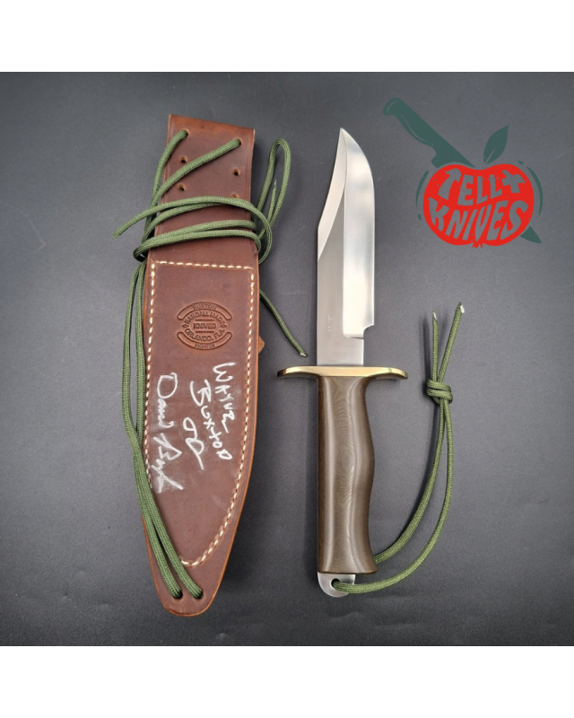Randall Made Knives Buxton Fighter BF 1187 – Micarta brun étui signé Wayne et David Buxton