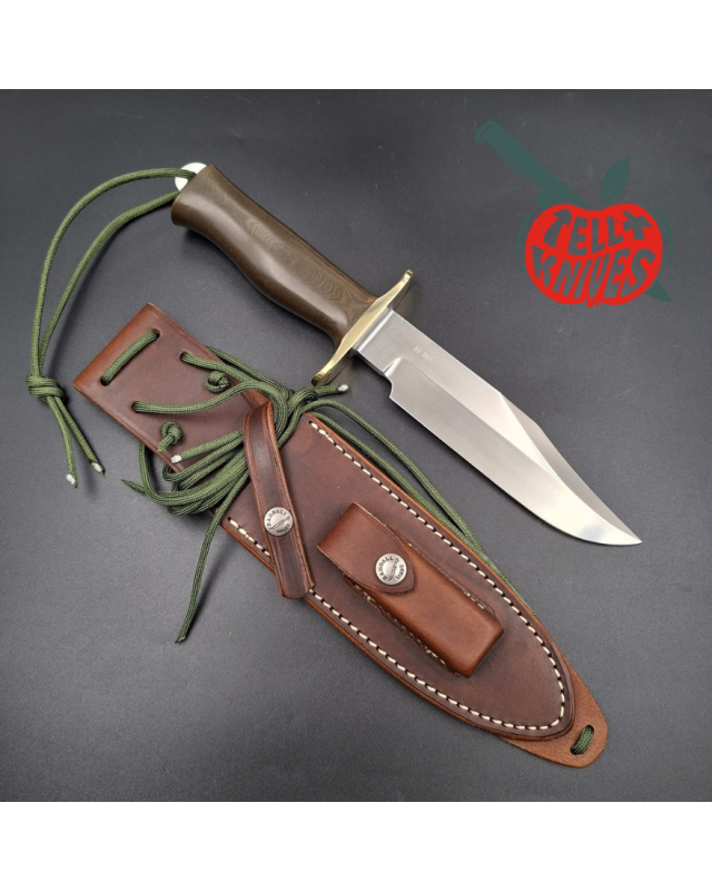 Randall Made Knives Buxton Fighter BF 1187 – Micarta brun étui signé Wayne et David Buxton