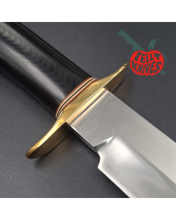 Randall Made Knives Model 14 7.5 CDT Attack – lame acier inoxydable, manche micarta noir et garde en laiton