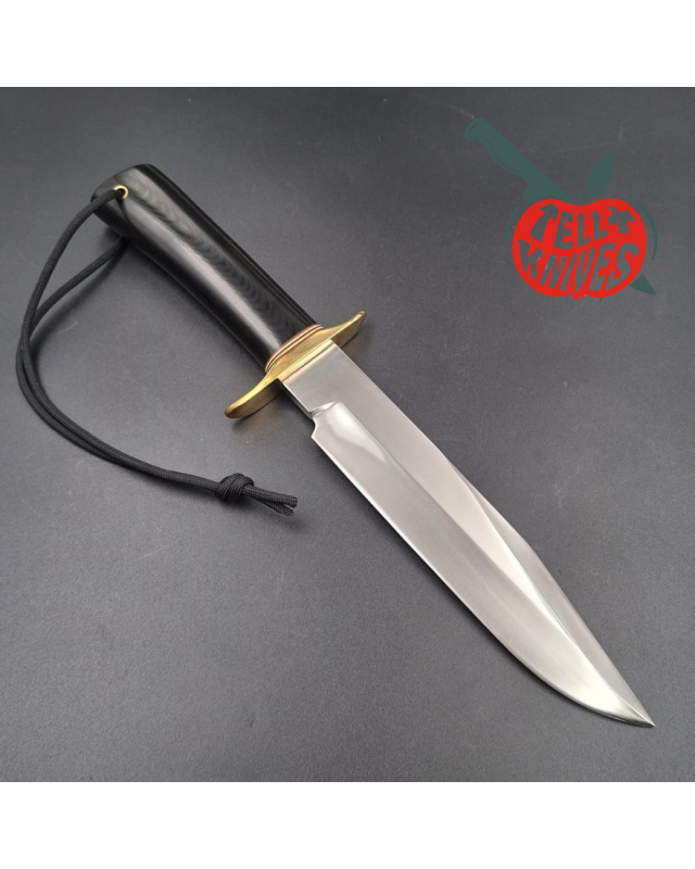 Randall Made Knives Model 14 7.5 CDT Attack – lame acier inoxydable, manche micarta noir et garde en laiton