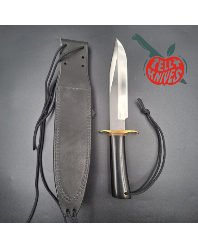 Randall Made Knives Model 14 7.5 CDT Attack – lame acier inoxydable, manche micarta noir et garde en laiton