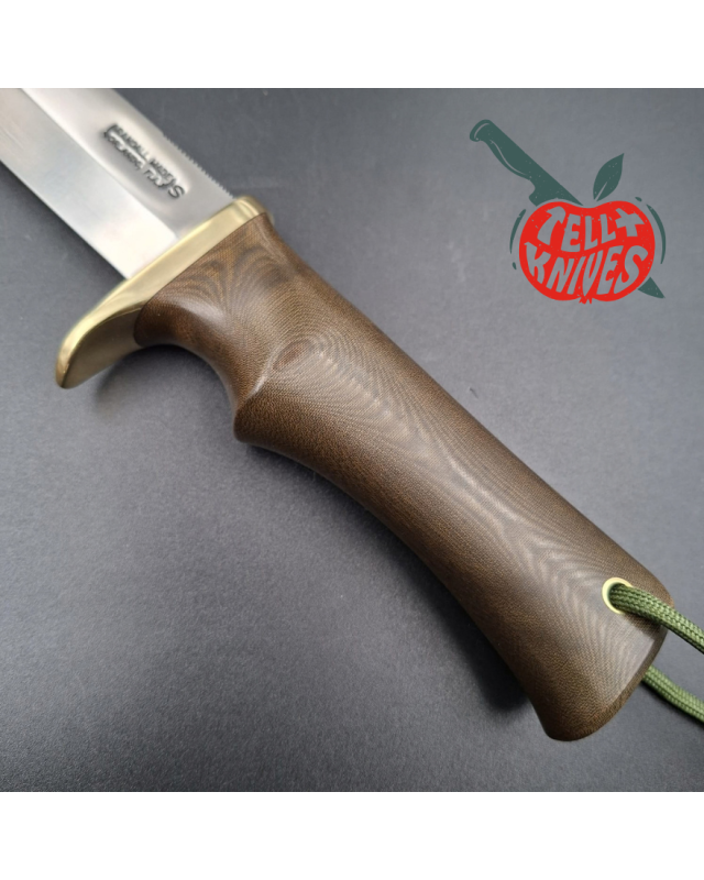 Randall Made Knives Fireman Special – Acier inoxydable forgé, Micarta vert et garde en laiton