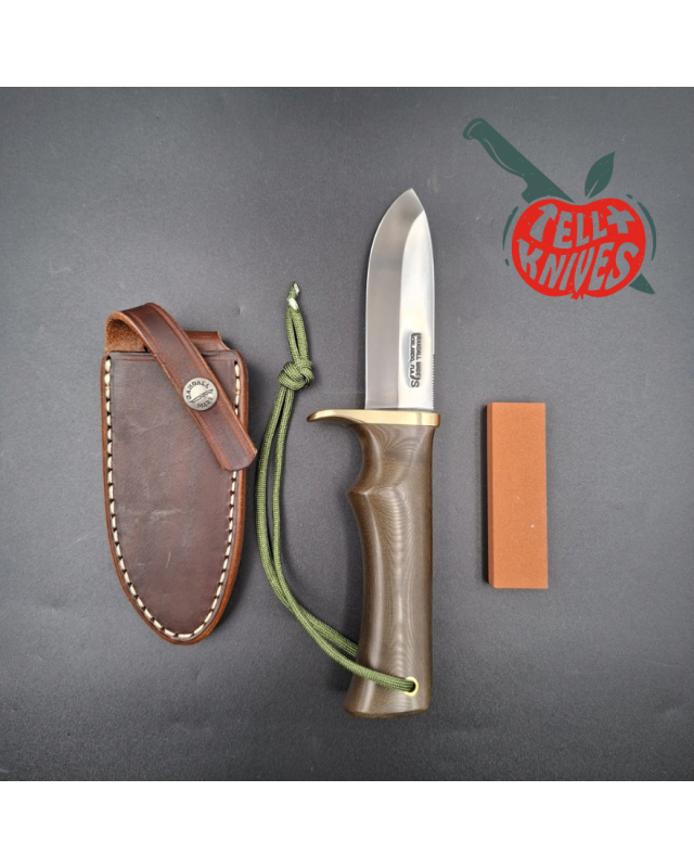 Randall Made Knives Fireman Special – Acier inoxydable forgé, Micarta vert et garde en laiton