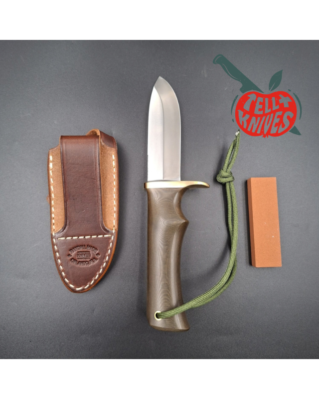 Randall Made Knives Fireman Special – Acier inoxydable forgé, Micarta vert et garde en laiton