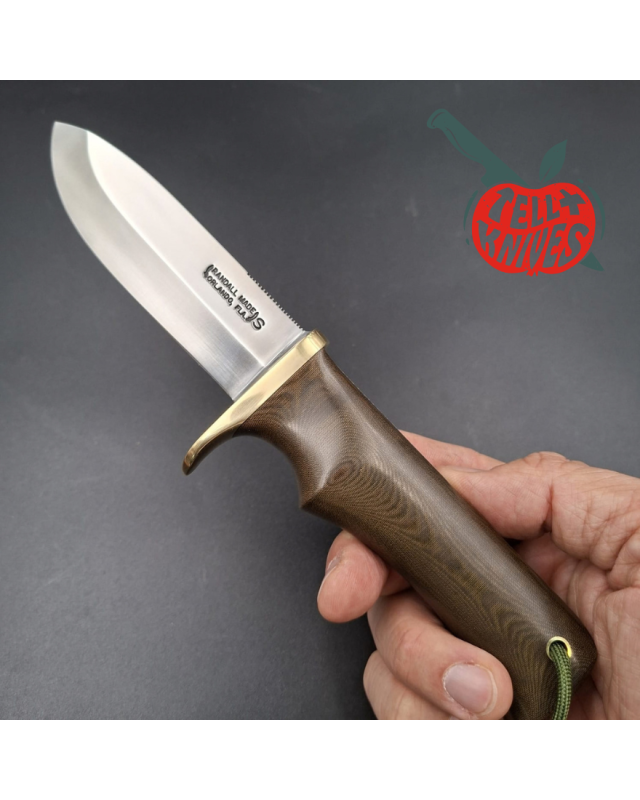 Randall Made Knives Fireman Special – Acier inoxydable forgé, Micarta vert et garde en laiton