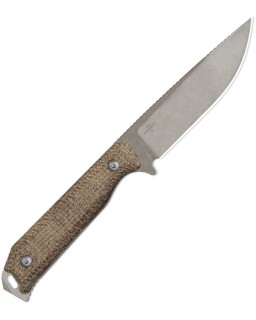 KIZER Begleiter Fix 1045MD1 – lame acier CPM‑3V manche Burlap Micarta brun
