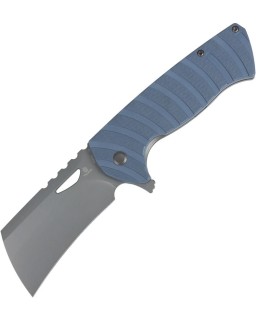 Tenable Leviathan  – lame acier D2 TiCN gris manche G10 bleu ardoise – Warhawk Knives