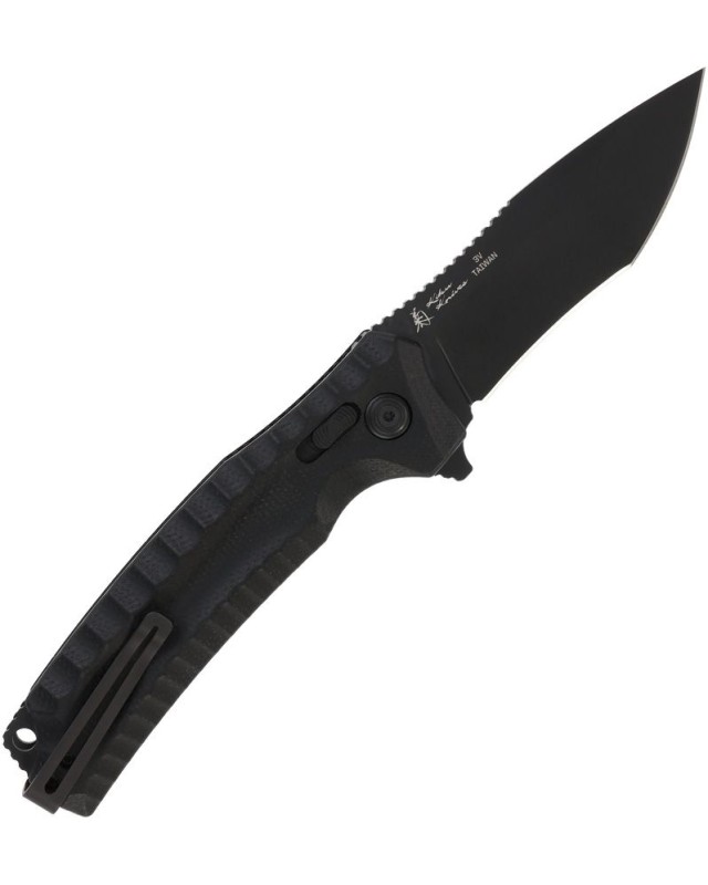 SOG Hidaka XR Black acier 3V – Design Kiku Matsuda manche micarta noir