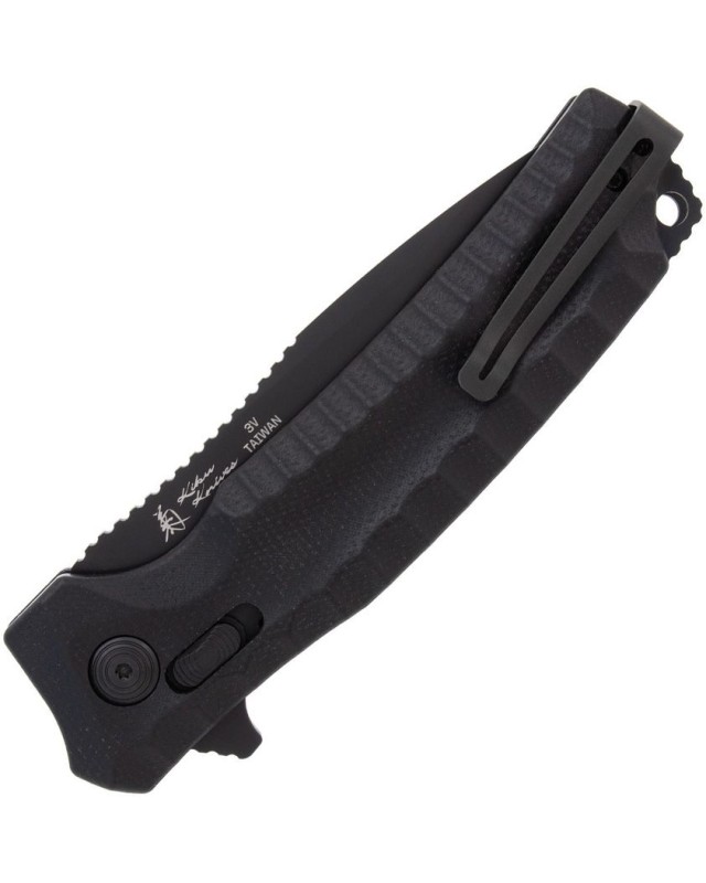 SOG Hidaka XR Black acier 3V – Design Kiku Matsuda manche micarta noir