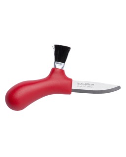 Morakniv Karl-Johan Mushroom Knife (S) – Couteau à champignons en acier 12C27 avec brosse