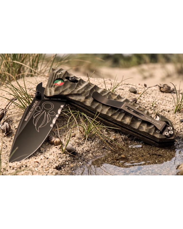 TB Outdoor C.A.C. Légion Étrangère Engagement – Nitrox PVD noir et G10 camouflage