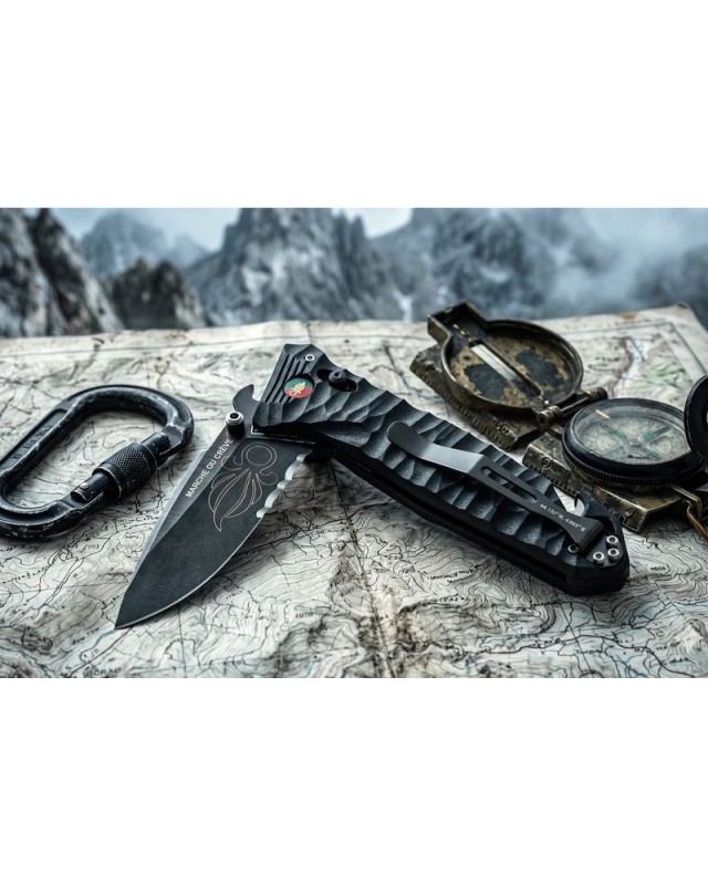 TB Outdoor C.A.C. Légion Étrangère Savoir-Faire – Lame acier Nitrox blackwashed manche noir