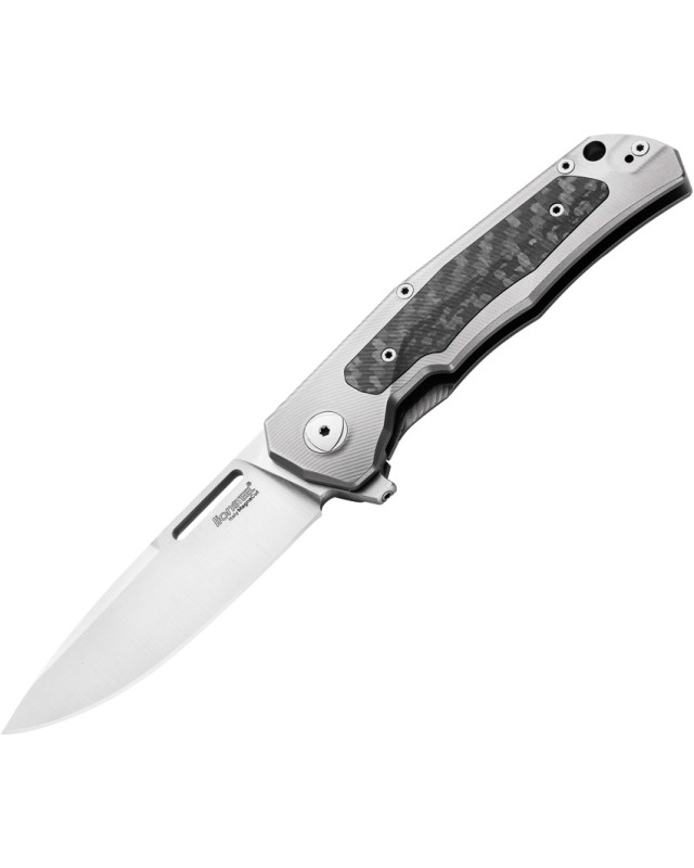 LionSteel Q4TTRO Folding Knife  CPM-MagnaCut Steel Braun Micarta Titanium Handle