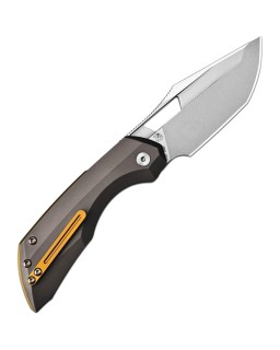 Artisan Cutlery Mousebird 1889G-DG – lame acier S35VN manche titane gris foncé clip doré