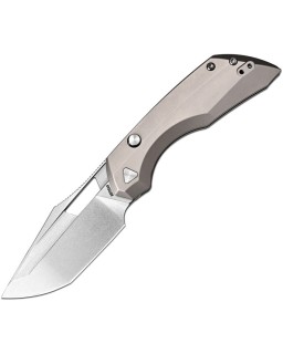 Artisan Cutlery Mousebird 1889G-GY – lame acier S35VN stonewash manche titane gris