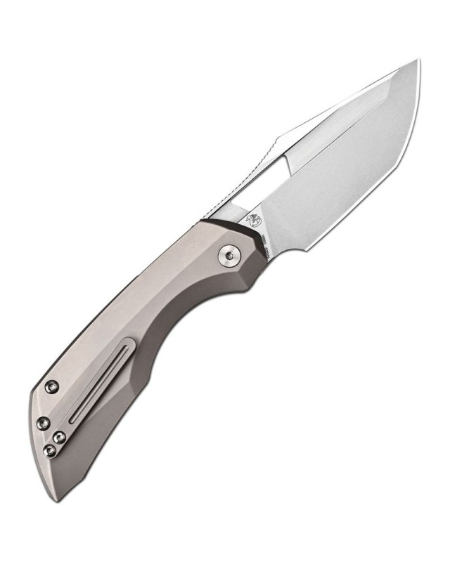Artisan Cutlery Mousebird 1889G-GY – lame acier S35VN stonewash manche titane gris