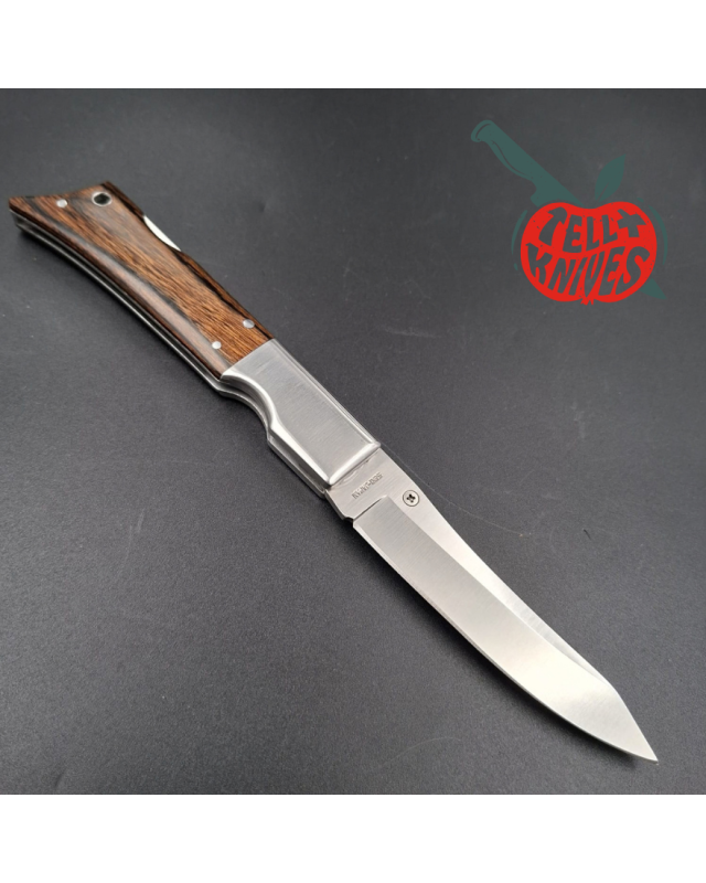 Al Mar Gunstock I 8501 – lame acier inoxydable 6A manche Titanwood étui cuir – Seki Japan