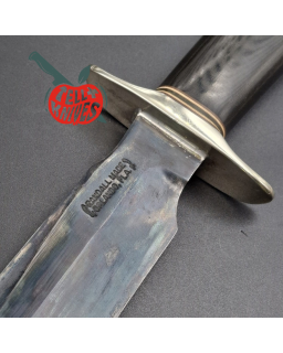 Randall Made Knives Model 1-7 – lame acier carbone forgé manche micarta noir – Custom Blade Finish par La Grotte du Loup