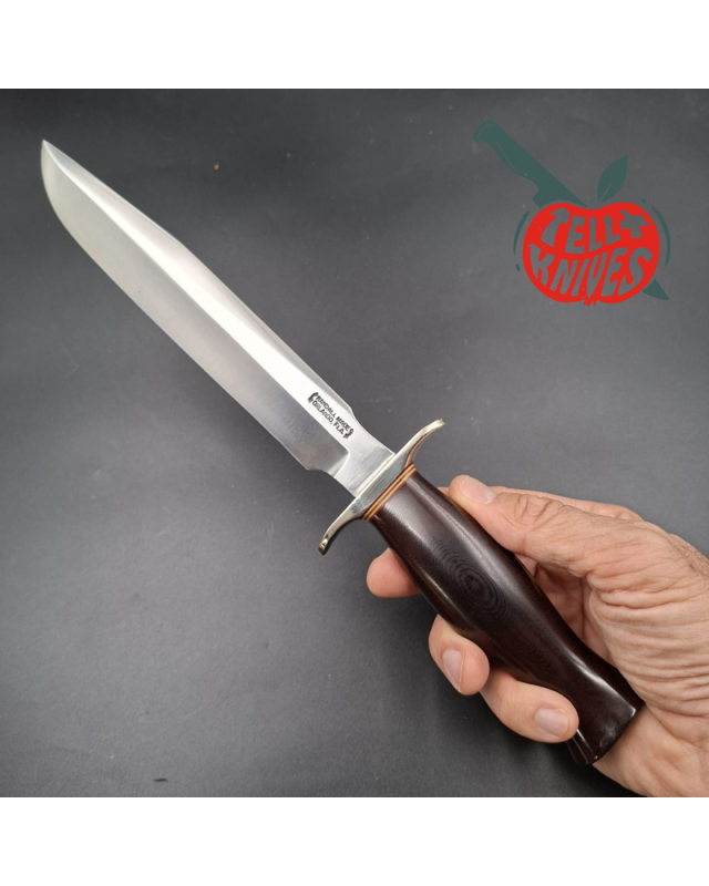 Randall Made Knives Model 1-8 – lame acier carbone forgé manche micarta bordeaux