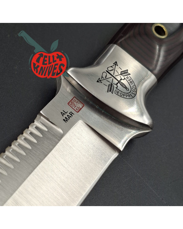 Al Mar SERE IV 3004 SF – Acier inoxydable, manche Micarta – Seki Japan – État neuf avec boîte