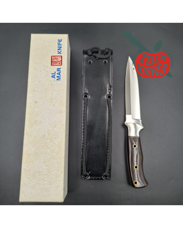 Al Mar SERE IV 3004 SF – Acier inoxydable, manche Micarta – Seki Japan – État neuf avec boîte