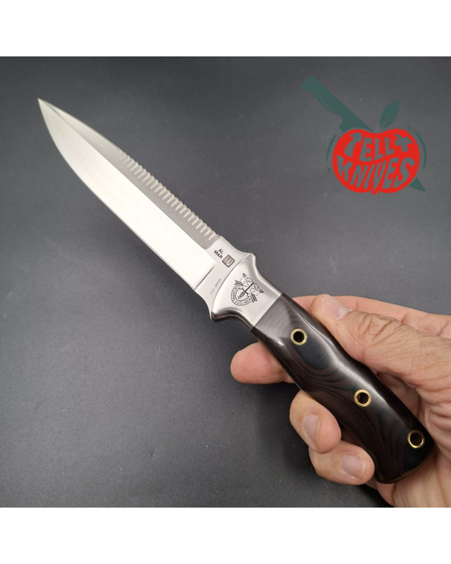 Al Mar SERE IV 3004 SF – Acier inoxydable, manche Micarta – Seki Japan – État neuf avec boîte
