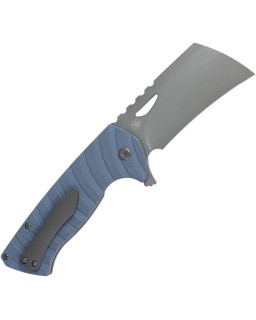 Tenable Leviathan  – lame acier D2 TiCN gris manche G10 bleu ardoise – Warhawk Knives