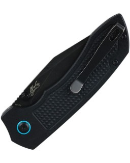 Tenable Entity  – lame 14C28N Blackwash et manche G10 noir