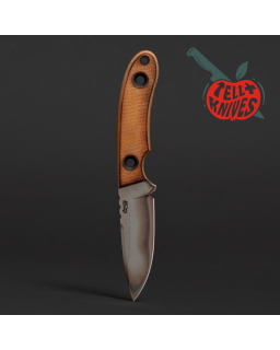 TRC Knives Kosmos Post Apocalyptic – Acier RWL-34 manche Micarta naturel flammé