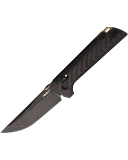 North Mountain Blade Chop 2 – Lame acier D2 blackwash manche fibre de carbone Crossbar Lock
