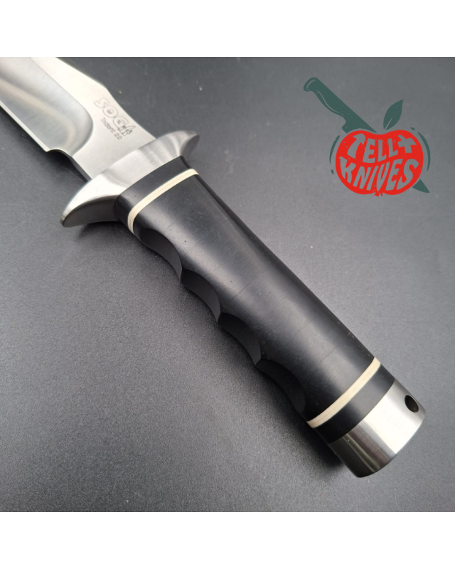SOG Trident 2.0 Split Bullet Logo – lame acier AUS-8 manche Micarta noir – Made in Taiwan
