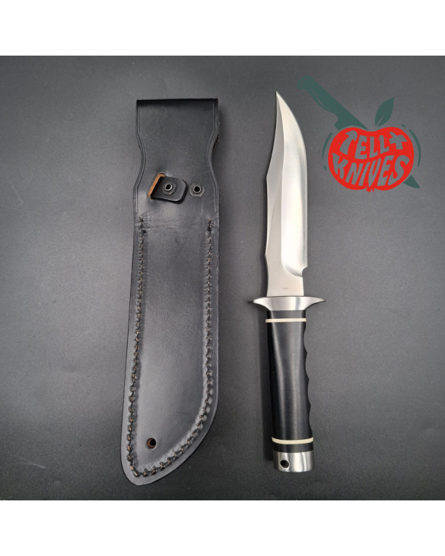SOG Trident 2.0 Split Bullet Logo – lame acier AUS-8 manche Micarta noir – Made in Taiwan