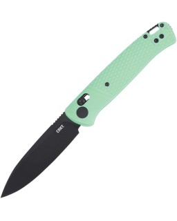 CRKT Counterpar Crossbar Lock K430BKP – lame acier 12C27 black Oxide manche GRN Aqua