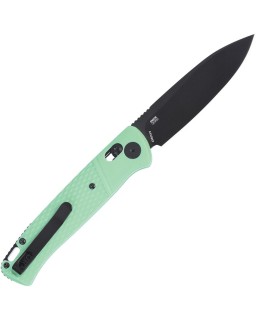 CRKT Counterpar Crossbar Lock K430BKP – lame acier 12C27 black Oxide manche GRN Aqua