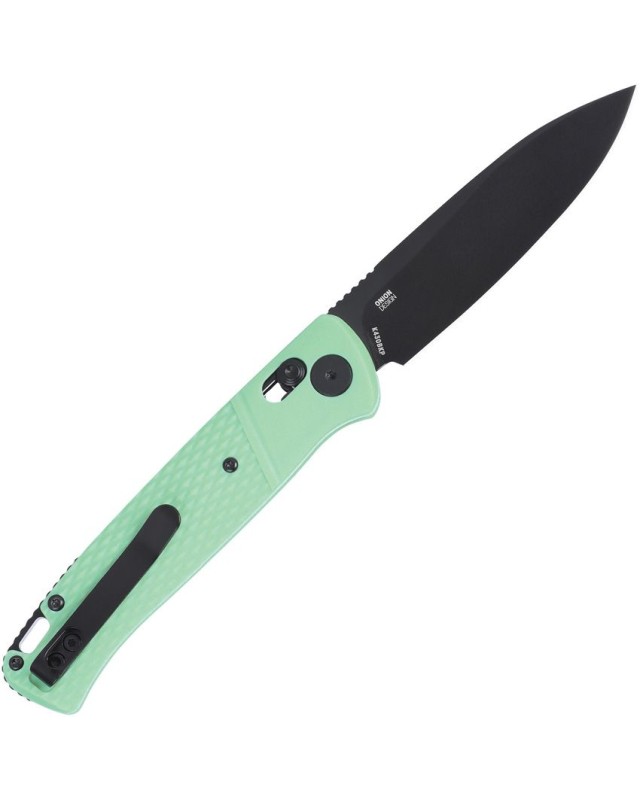 CRKT Counterpar Crossbar Lock K430BKP – lame acier 12C27 black Oxide manche GRN Aqua