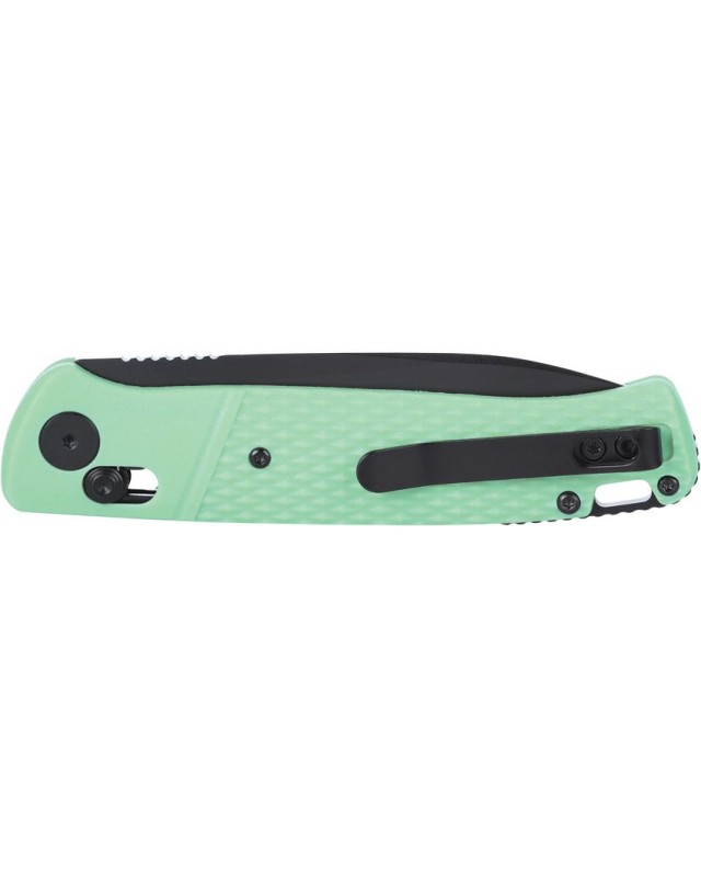 CRKT Counterpar Crossbar Lock K430BKP – lame acier 12C27 black Oxide manche GRN Aqua