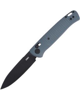 CRKT Counterpar Crossbar Lock K430GKP – lame acier inox 12C27 black oxide manche GRN gris