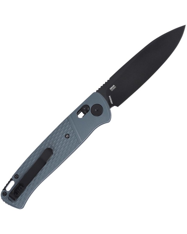 CRKT Counterpar Crossbar Lock K430GKP – lame acier inox 12C27 black oxide manche GRN gris