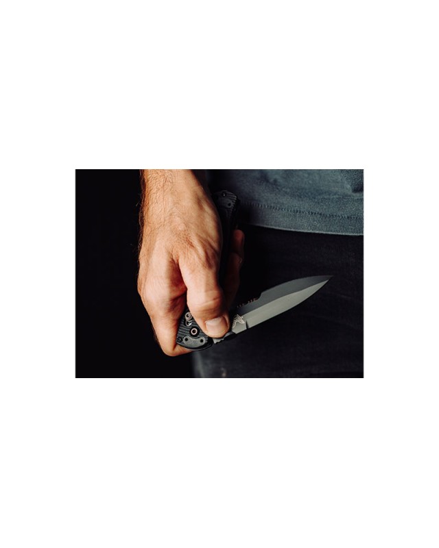 Benchmade Mini SOCP 393SBK – lame acier CPM-S30V Cerakote noir manche G10 noir AXIS Lock