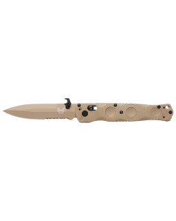 Benchmade Mini SOCP 393SSN-01 – lame acier CPM-S30V Cerakote tan manche G10 tan AXIS Lock